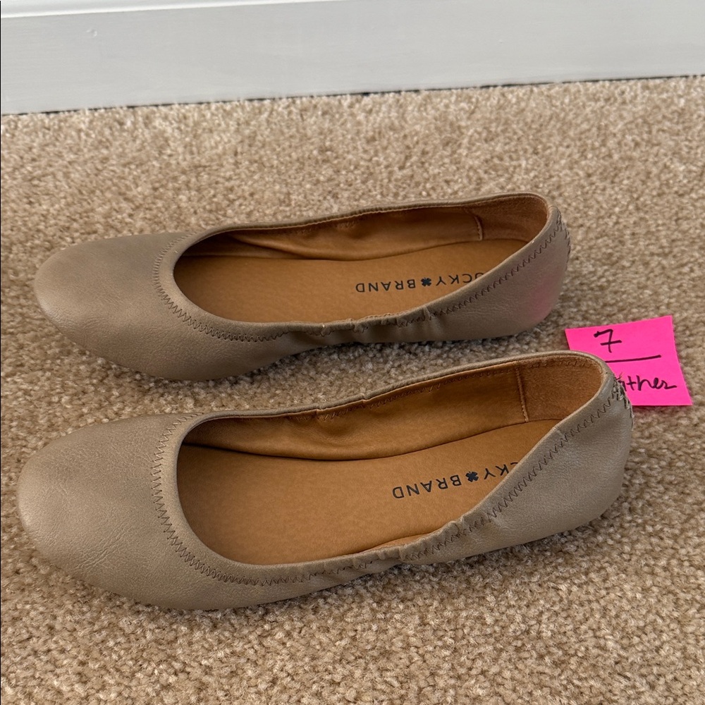 Lucky Brand Emmie Style Women's Suede and Leather Flats Size 6.5 & 7 - Picture 12 of 16